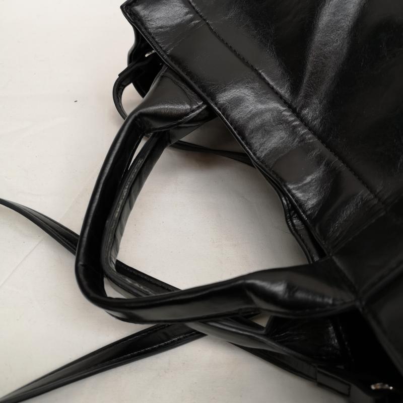 古着 USED トートバッグ トートバッグ MASONPRINCE 2way トート ショルダー バッグ ロゴ プレート - 黒 / ブラック / black メンズ USED 古着 中古 50126942