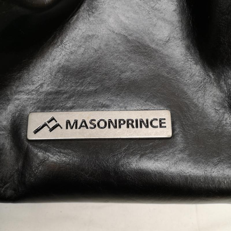 古着 USED トートバッグ トートバッグ MASONPRINCE 2way トート ショルダー バッグ ロゴ プレート - 黒 / ブラック / black メンズ USED 古着 中古 50126942