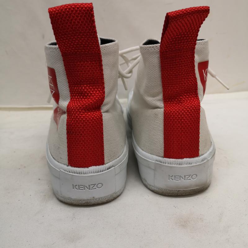 ケンゾー KENZO スニーカー スニーカー ハイカット スニーカー K Street キャンバス ロゴ 40 25.0cm 白 / ホワイト / white メンズ USED 古着 中古 50126974