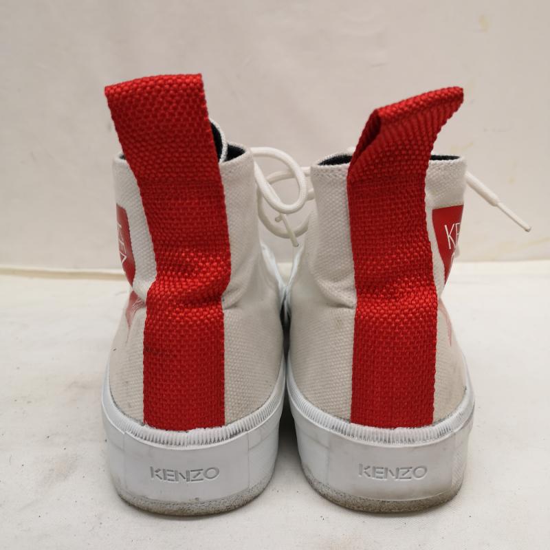 ケンゾー KENZO スニーカー スニーカー ハイカット スニーカー K Street キャンバス ロゴ 40 25.0cm 白 / ホワイト / white メンズ USED 古着 中古 50126974