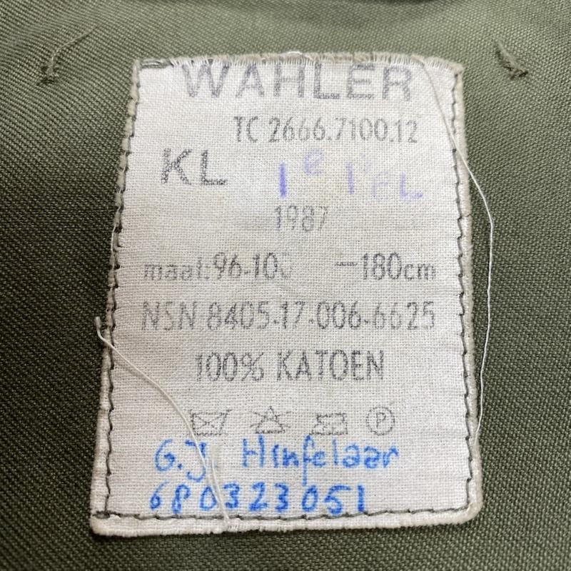 ヴィンテージ VINTAGE コート コート一般 オランダ軍 Dutch ARMY フィールドジャケット 80 s 1987 ミリタリー 8405-17-006-6625 XL メンズ USED 古着 中古 50126995