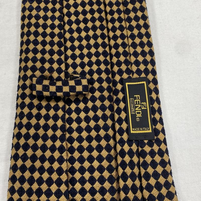 フェンディ FENDI ネクタイ ネクタイ シルク ウール ダイヤ柄 イタリア製 - 総柄 メンズ USED 古着 中古 50127049