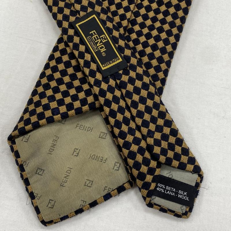 フェンディ FENDI ネクタイ ネクタイ シルク ウール ダイヤ柄 イタリア製 - 総柄 メンズ USED 古着 中古 50127049