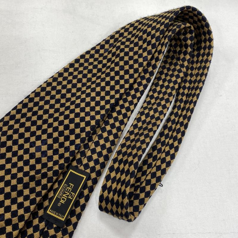 フェンディ FENDI ネクタイ ネクタイ シルク ウール ダイヤ柄 イタリア製 - 総柄 メンズ USED 古着 中古 50127049