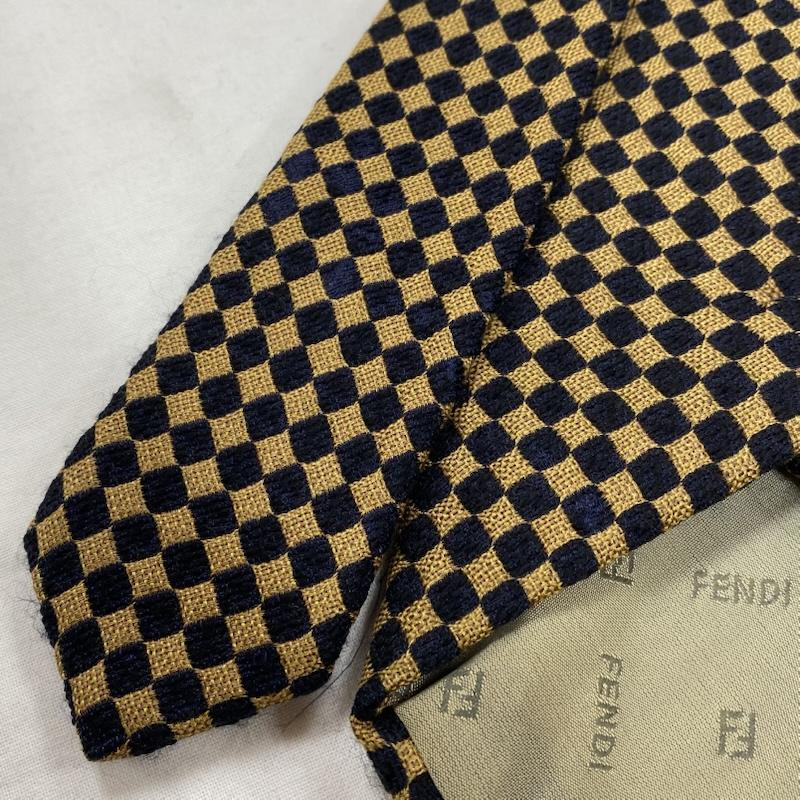 フェンディ FENDI ネクタイ ネクタイ シルク ウール ダイヤ柄 イタリア製 - 総柄 メンズ USED 古着 中古 50127049