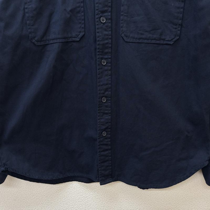 アヴィレックス AVIREX シャツ、ブラウス 長袖 6175140 L/S FATIGUE ビッグサイズ ミリタリー ファティーグ XXL 紺 / ネイビー / navy メンズ USED 古着 中古 50127103