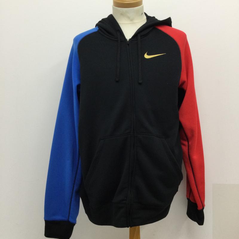 ナイキ NIKE パーカー 長袖 NIKE 524652-016 フルジップ　赤　青 L 無地 黒 / ブラック / black メンズ USED 古着 中古 50127144