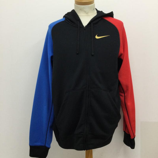 ナイキ NIKE パーカー 長袖 NIKE 524652-016 フルジップ　赤　青 L 無地 黒 / ブラック / black メンズ USED 古着 中古 50127144
