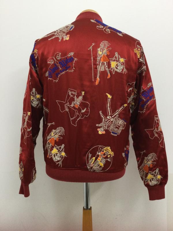 ヒステリックグラマー トリプルエックス THEE HYSTERIC XXX ジャケット、上着 ジャンパー、ブルゾン スカジャン/THE GHOST WOLVESS/シルク/赤/総柄/06193AB01 S 総柄 赤 / レッド / red メンズ USED 古着 中古 50127155