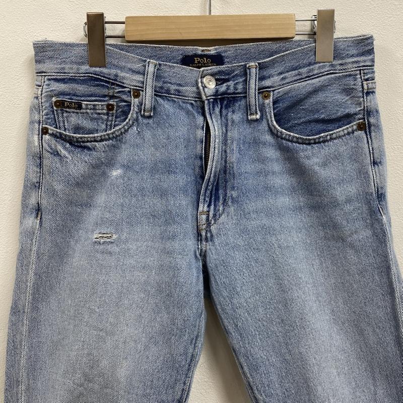 ポロラルフローレン POLO RALPH LAUREN パンツ デニム、ジーンズ THE AVERY BOYFRIEND ストーンウォッシュ クラッシュ ジッパーフライ 26インチ ダメージ加工 レディース USED 古着 中古 50127220