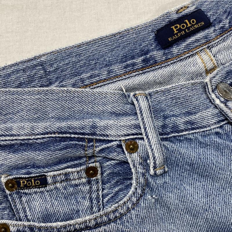 ポロラルフローレン POLO RALPH LAUREN パンツ デニム、ジーンズ THE AVERY BOYFRIEND ストーンウォッシュ クラッシュ ジッパーフライ 26インチ ダメージ加工 レディース USED 古着 中古 50127220
