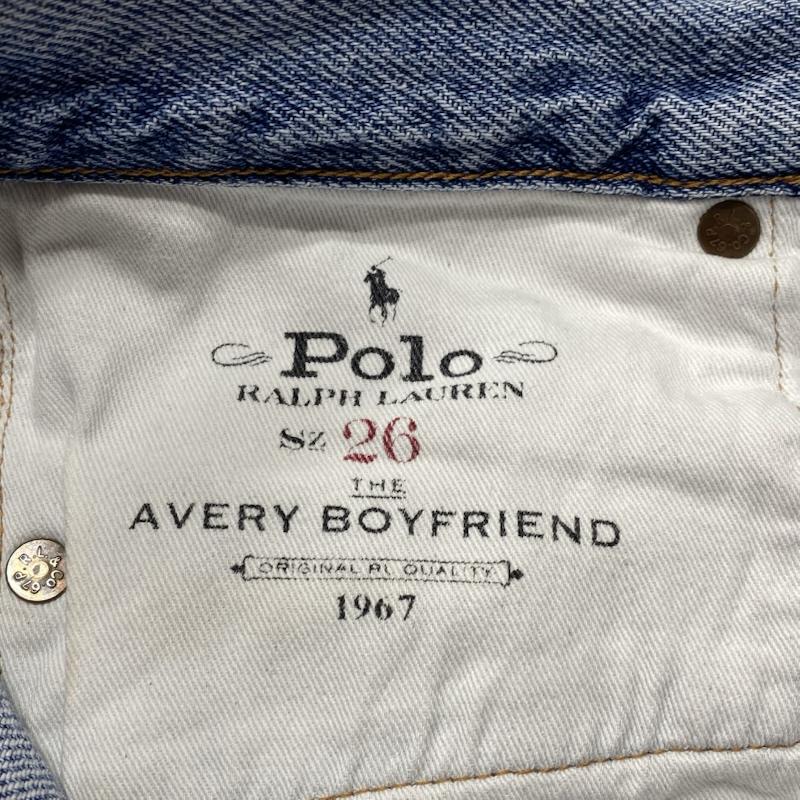 ポロラルフローレン POLO RALPH LAUREN パンツ デニム、ジーンズ THE AVERY BOYFRIEND ストーンウォッシュ クラッシュ ジッパーフライ 26インチ ダメージ加工 レディース USED 古着 中古 50127220
