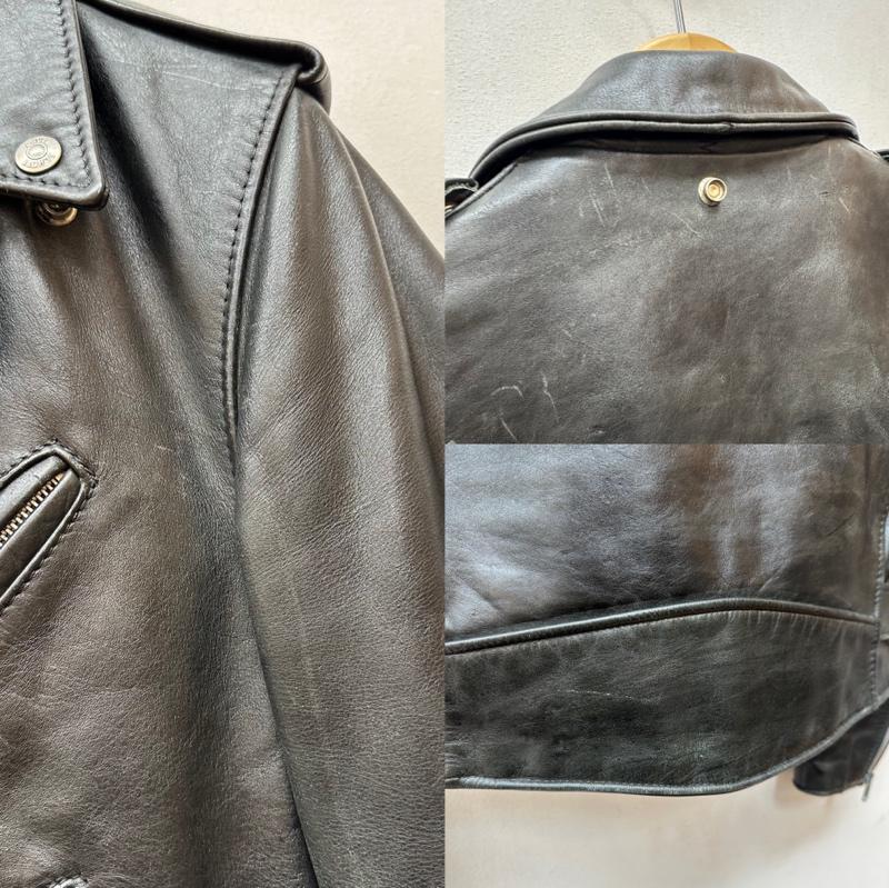 ショット schott ジャケット、上着 ライダース 80s 90s USA製 PERFECTO 618 バイカータグ ダブル ライダース レザー ジャケット 34 黒 / ブラック / black メンズ USED 古着 中古 50127252