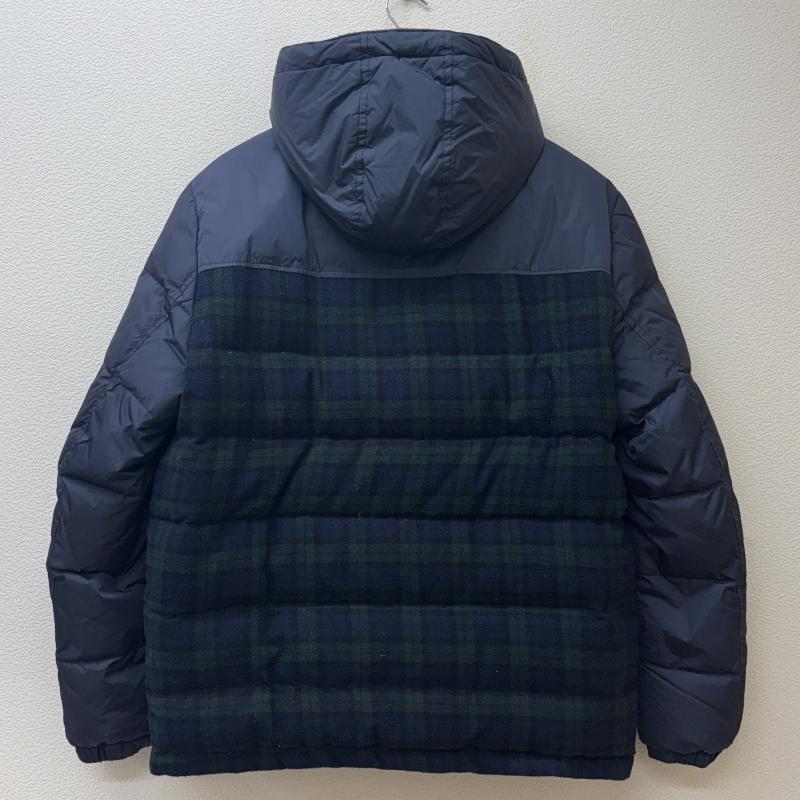 トミーヒルフィガー TOMMY HILFIGER ジャケット、上着 ダウンジャケット 0887885432-416 リバーシブル 無地 ナイロン チェック ウール フード ダウン L 紺 / ネイビー / navy X 緑 / グリーン / green メンズ USED 古着 中古 50127289