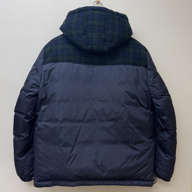 トミーヒルフィガー TOMMY HILFIGER ジャケット、上着 ダウンジャケット 0887885432-416 リバーシブル 無地 ナイロン チェック ウール フード ダウン L 紺 / ネイビー / navy X 緑 / グリーン / green メンズ USED 古着 中古 50127289