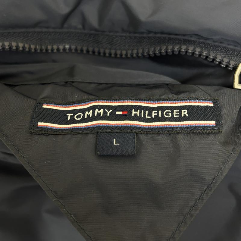 トミーヒルフィガー TOMMY HILFIGER ジャケット、上着 ダウンジャケット 0887885432-416 リバーシブル 無地 ナイロン チェック ウール フード ダウン L 紺 / ネイビー / navy X 緑 / グリーン / green メンズ USED 古着 中古 50127289