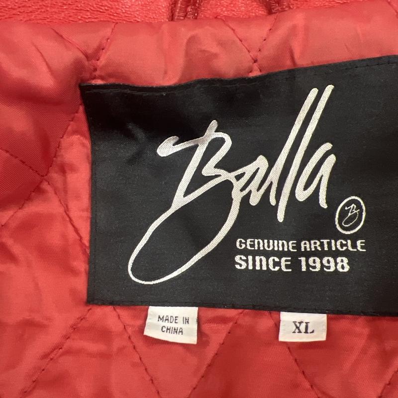 古着 USED ジャケット、上着 レザージャケット BALLA オールレザー バーシティジャケット スタジャン XL 赤 / レッド / red メンズ USED 古着 中古 50127290