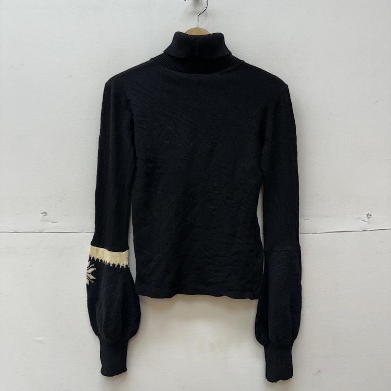 ヨウジヤマモト Yohji Yamamoto ニット、セーター 長袖 パフスリーブ タートル ネック ウール ニット FJ-T11-852 3 黒 / ブラック / black レディース USED 古着 中古 50127334