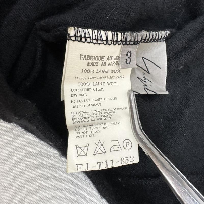 ヨウジヤマモト Yohji Yamamoto ニット、セーター 長袖 パフスリーブ タートル ネック ウール ニット FJ-T11-852 3 黒 / ブラック / black レディース USED 古着 中古 50127334