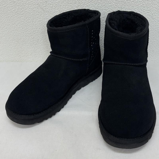 アグ UGG ブーツ ショートブーツ 1110419 CLASSIC MINI II STUDDED クラシックミニ2 スタッズ ムートン ショート 25.0cm 黒 / ブラック / black レディース USED 古着 中古 50127354
