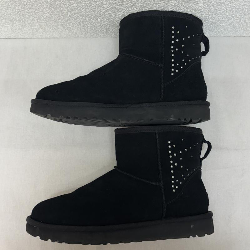 アグ UGG ブーツ ショートブーツ 1110419 CLASSIC MINI II STUDDED クラシックミニ2 スタッズ ムートン ショート 25.0cm 黒 / ブラック / black レディース USED 古着 中古 50127354