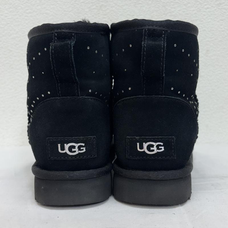 アグ UGG ブーツ ショートブーツ 1110419 CLASSIC MINI II STUDDED クラシックミニ2 スタッズ ムートン ショート 25.0cm 黒 / ブラック / black レディース USED 古着 中古 50127354