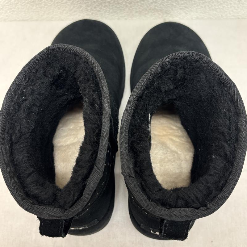 アグ UGG ブーツ ショートブーツ 1110419 CLASSIC MINI II STUDDED クラシックミニ2 スタッズ ムートン ショート 25.0cm 黒 / ブラック / black レディース USED 古着 中古 50127354