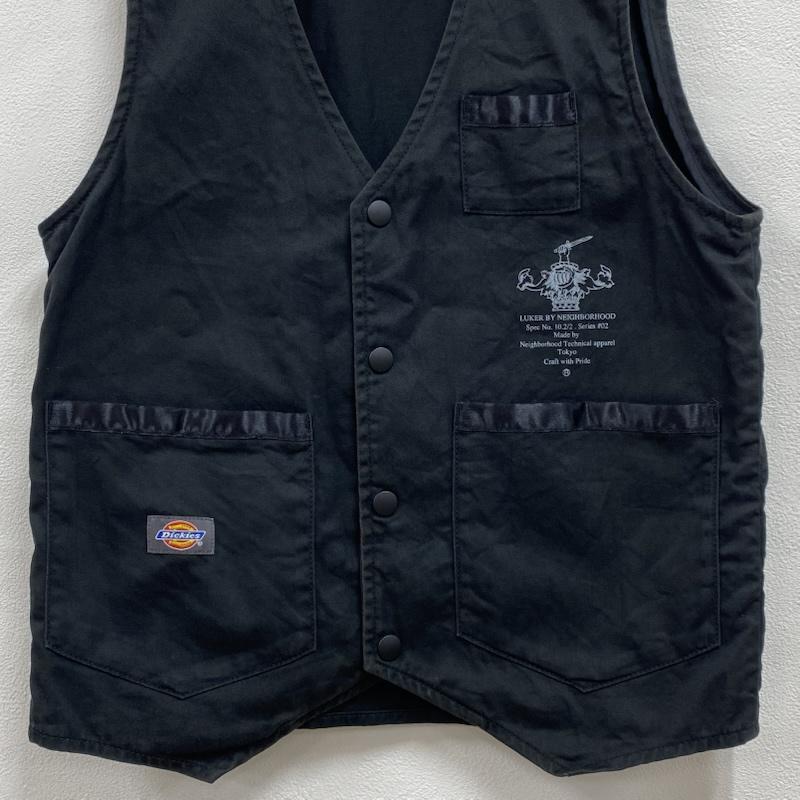 ルーカー バイ ネイバーフッド LUKER BY NEIGHBORHOOD ベスト ベスト Dickies ディッキーズ コラボ ワーク ベスト S ワンポイント X ロゴ、文字 黒 / ブラック / black メンズ USED 古着 中古 50127418