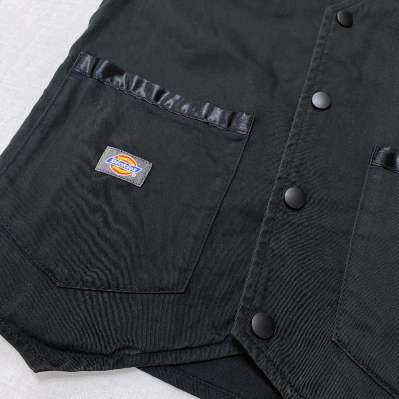 ルーカー バイ ネイバーフッド LUKER BY NEIGHBORHOOD ベスト ベスト Dickies ディッキーズ コラボ ワーク ベスト S ワンポイント X ロゴ、文字 黒 / ブラック / black メンズ USED 古着 中古 50127418