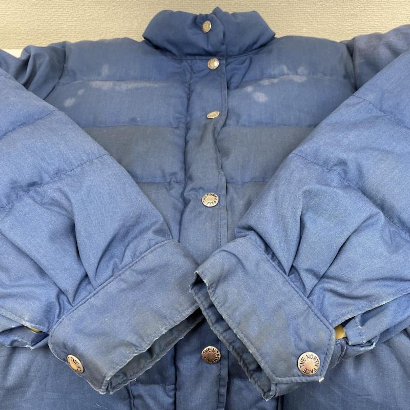 ザノースフェイス THE NORTH FACE ジャケット、上着 ダウンジャケット 80s 茶タグ USA製 ダウン ジャケット ジップアップ サイズWL - ロゴ、文字 X 刺繍 青 / ブルー / blue レディース USED 古着 中古 50127501