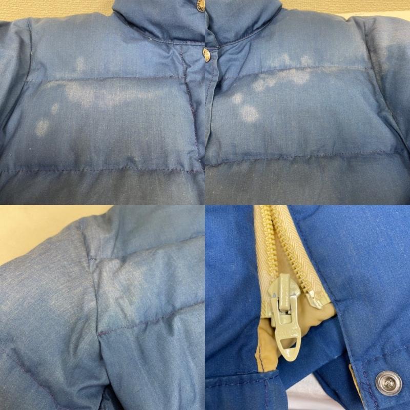 ザノースフェイス THE NORTH FACE ジャケット、上着 ダウンジャケット 80s 茶タグ USA製 ダウン ジャケット ジップアップ サイズWL - ロゴ、文字 X 刺繍 青 / ブルー / blue レディース USED 古着 中古 50127501