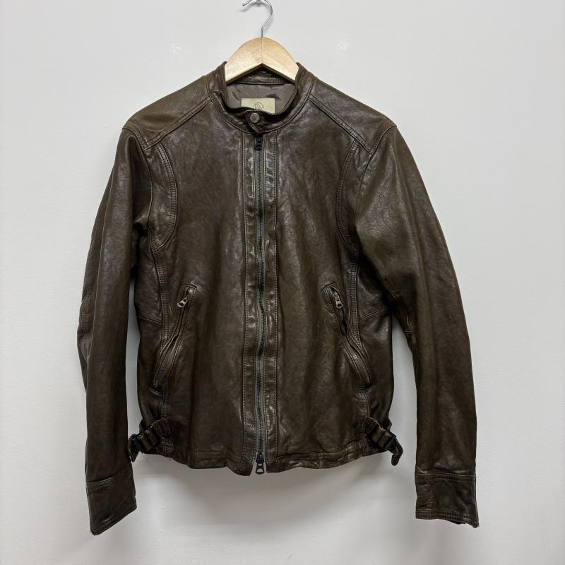ビューティアンドユースユナイテッドアローズ BEAUTY&YOUTH UNITED ARROWS ジャケット、上着 レザージャケット シープスキン シングルライダース 1225-199-5894 M メンズ USED 古着 中古 50127557