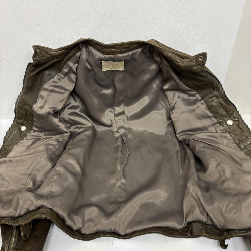 ビューティアンドユースユナイテッドアローズ BEAUTY&YOUTH UNITED ARROWS ジャケット、上着 レザージャケット シープスキン シングルライダース 1225-199-5894 M メンズ USED 古着 中古 50127557