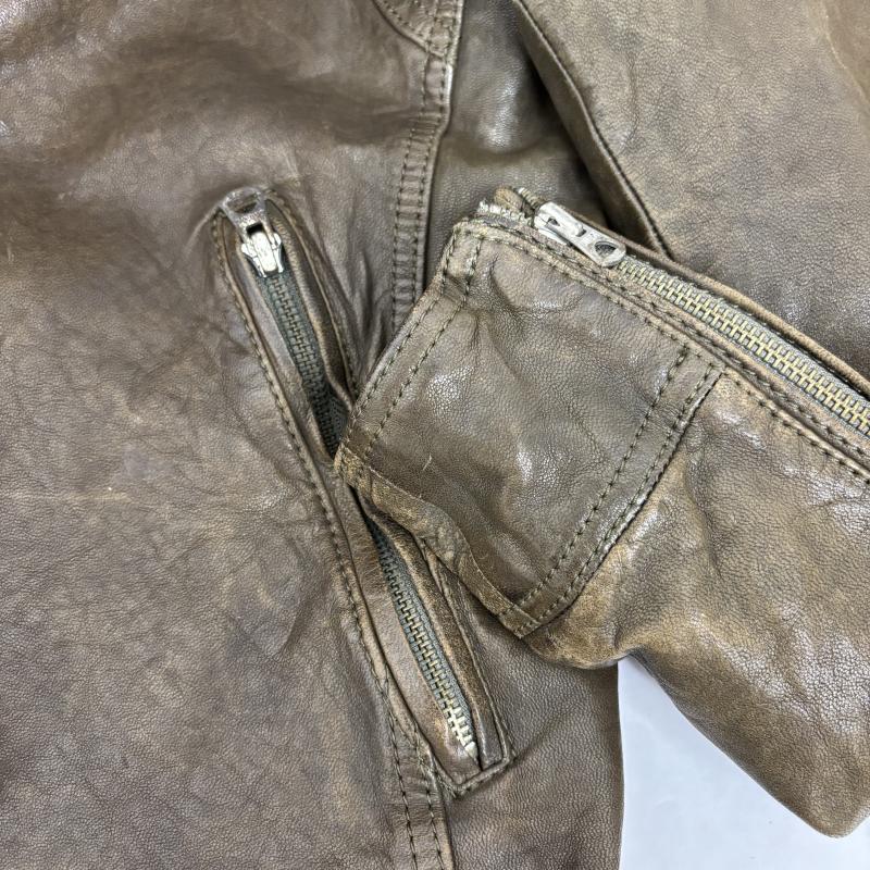 ビューティアンドユースユナイテッドアローズ BEAUTY&YOUTH UNITED ARROWS ジャケット、上着 レザージャケット シープスキン シングルライダース 1225-199-5894 M メンズ USED 古着 中古 50127557