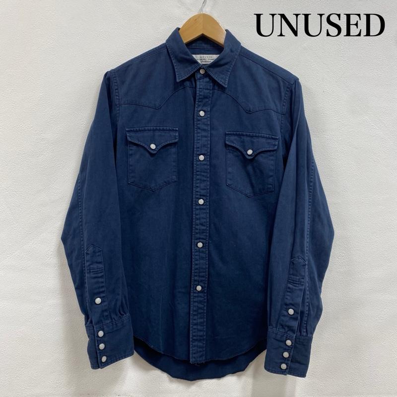 アンユーズド UNUSED シャツ、ブラウス 長袖 ウエスタンシャツ ヘビーウェイト コットン 1 紺 / ネイビー / navy メンズ USED 古着 中古 50127608