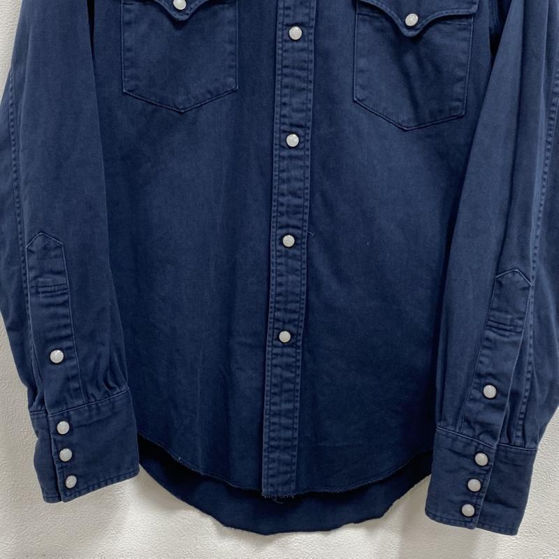 アンユーズド UNUSED シャツ、ブラウス 長袖 ウエスタンシャツ ヘビーウェイト コットン 1 紺 / ネイビー / navy メンズ USED 古着 中古 50127608