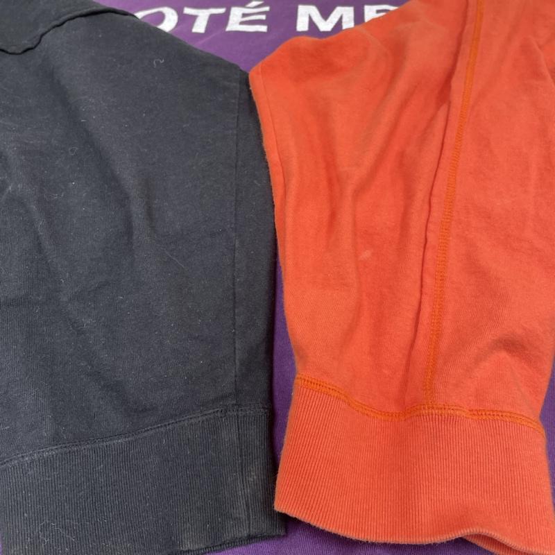 コートメール COTE MER Tシャツ 長袖 ロンT 長袖 Tシャツ クルーネック ダメージ ロゴ プリント リメイク 再構築 ロゴ、文字 X プリント 紫 / パープル / purple X 橙 / オレンジ / orange X 黒 / ブラック / black メンズ USED 古着 中古 50127728