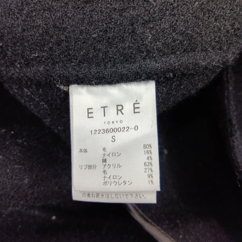 エトレトウキョウ ETRE TOKYO コート コート一般 ETRE TOKYO エトレトウキョウ フーディストールリバーショートコート フーディーストール ショートアウター 1223600022-0 S 無地 黒 / ブラック / black レディース USED 古着 中古 50127739