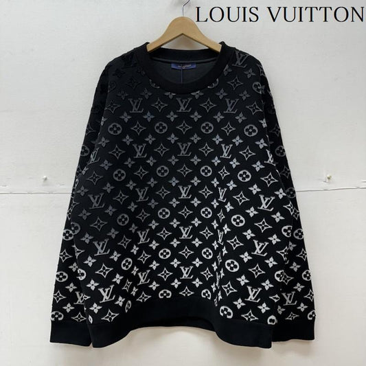 ルイヴィトン LOUIS VUITTON トレーナー 長袖 23SS 総柄 グラデーション モノグラム スウェット トレーナー RM231Q I06 HOY41W 5L - 黒 / ブラック / black メンズ USED 古着 中古 50127778