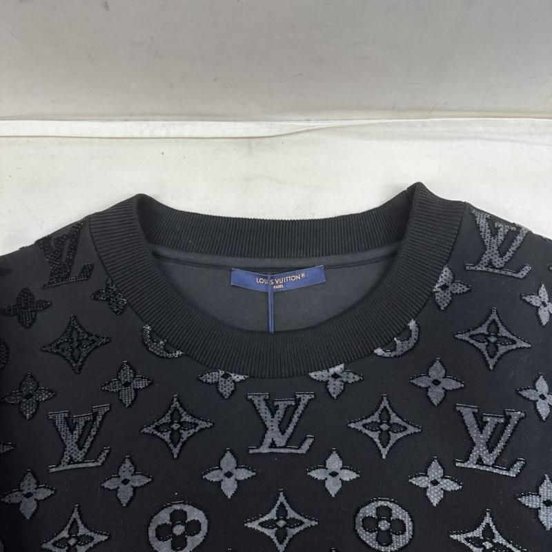 ルイヴィトン LOUIS VUITTON トレーナー 長袖 23SS 総柄 グラデーション モノグラム スウェット トレーナー RM231Q I06 HOY41W 5L - 黒 / ブラック / black メンズ USED 古着 中古 50127778