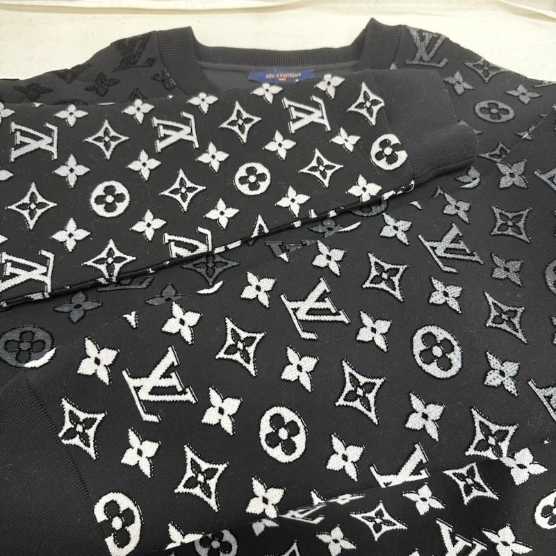ルイヴィトン LOUIS VUITTON トレーナー 長袖 23SS 総柄 グラデーション モノグラム スウェット トレーナー RM231Q I06 HOY41W 5L - 黒 / ブラック / black メンズ USED 古着 中古 50127778