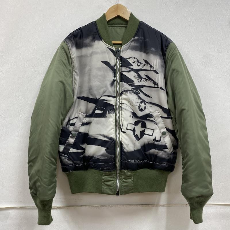 アルファ インダストリー Alpha Industries ジャケット、上着 フライトジャケット MA-1 フライトジャケット 0615-00-573-8335 フォトプリント TA0411-9003 リバーシブル 2WAY M 総柄 カーキ / カーキ / khaki メンズ USED 古着 中古 50127897