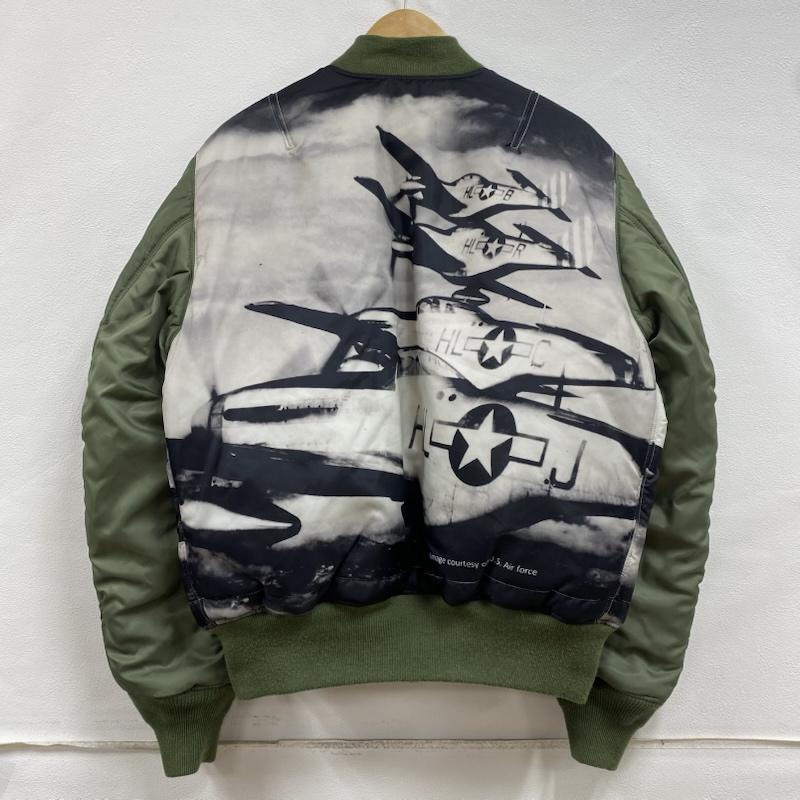 アルファ インダストリー Alpha Industries ジャケット、上着 フライトジャケット MA-1 フライトジャケット 0615-00-573-8335 フォトプリント TA0411-9003 リバーシブル 2WAY M 総柄 カーキ / カーキ / khaki メンズ USED 古着 中古 50127897