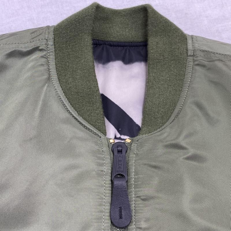 アルファ インダストリー Alpha Industries ジャケット、上着 フライトジャケット MA-1 フライトジャケット 0615-00-573-8335 フォトプリント TA0411-9003 リバーシブル 2WAY M 総柄 カーキ / カーキ / khaki メンズ USED 古着 中古 50127897