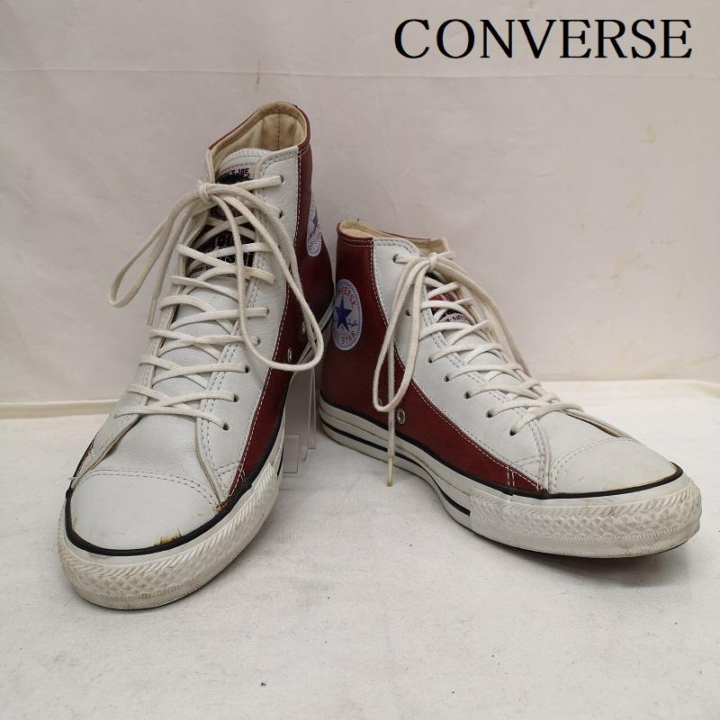 コンバース CONVERSE スニーカー スニーカー converse ALL STAR JOE オールスター レザー スニーカー あしたのジョー 1S981 26.0cm 白 / ホワイト / white X 赤 / レッド / red X 茶 / ブラウン / brown メンズ USED 古着 中古 50127903