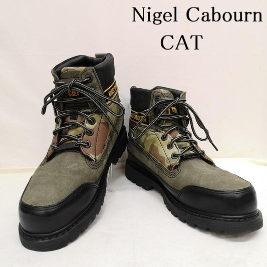 ナイジェルケーボン Nigel Cabourn ブーツ 一般 22AW CAT FOOTWEAR 迷彩 カモフラ ワーク ブーツ 26.0cm オリーブグリーン / オリーブグリーン / メンズ USED 古着 中古 50127908