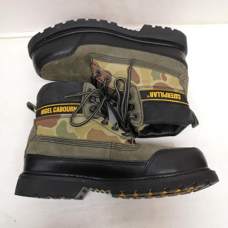 ナイジェルケーボン Nigel Cabourn ブーツ 一般 22AW CAT FOOTWEAR 迷彩 カモフラ ワーク ブーツ 26.0cm オリーブグリーン / オリーブグリーン / メンズ USED 古着 中古 50127908