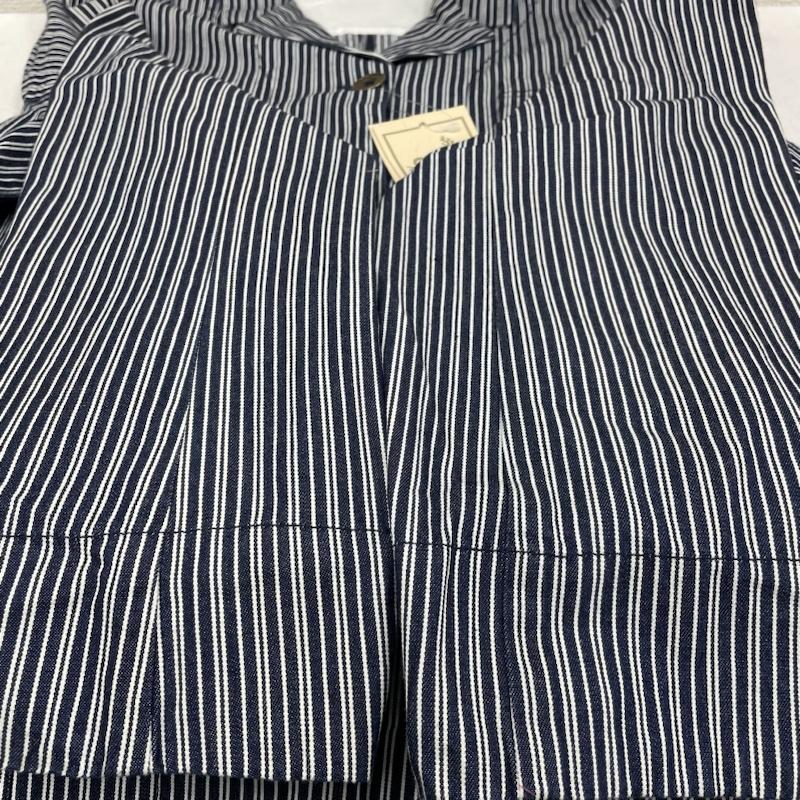 古着 USED コート コート一般 MALAIKA GA-ON ストライプ ロング コート ボタン エスニック タグ付き ストライプ 白 / ホワイト / white X 紺 / ネイビー / navy レディース USED 古着 中古 50127958
