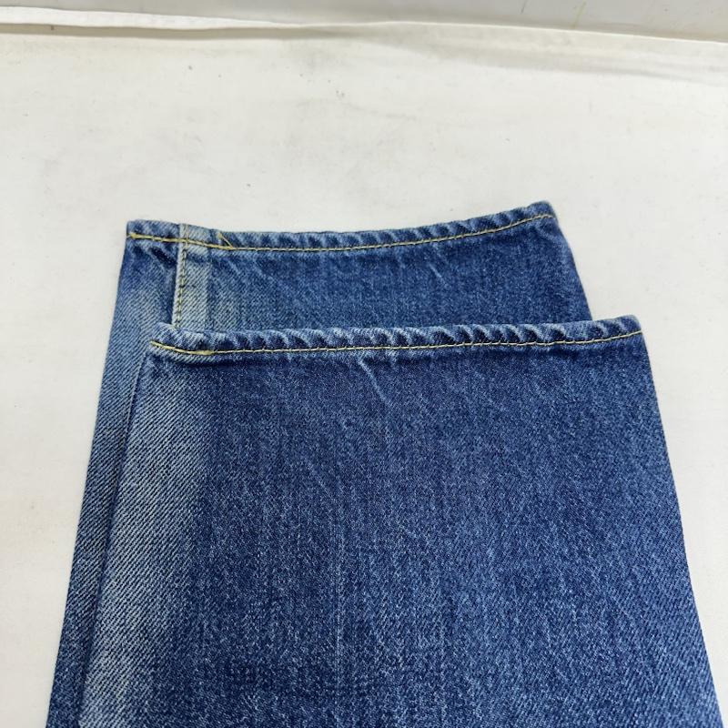 ヴァンソン VANSON パンツ デニム、ジーンズ クロスボーン 刺繍 セルビッチ ダメージ ペイント デニム パンツ レザー NVBL-802 34 インディゴ / インディゴ / Indigo メンズ USED 古着 中古 50127989