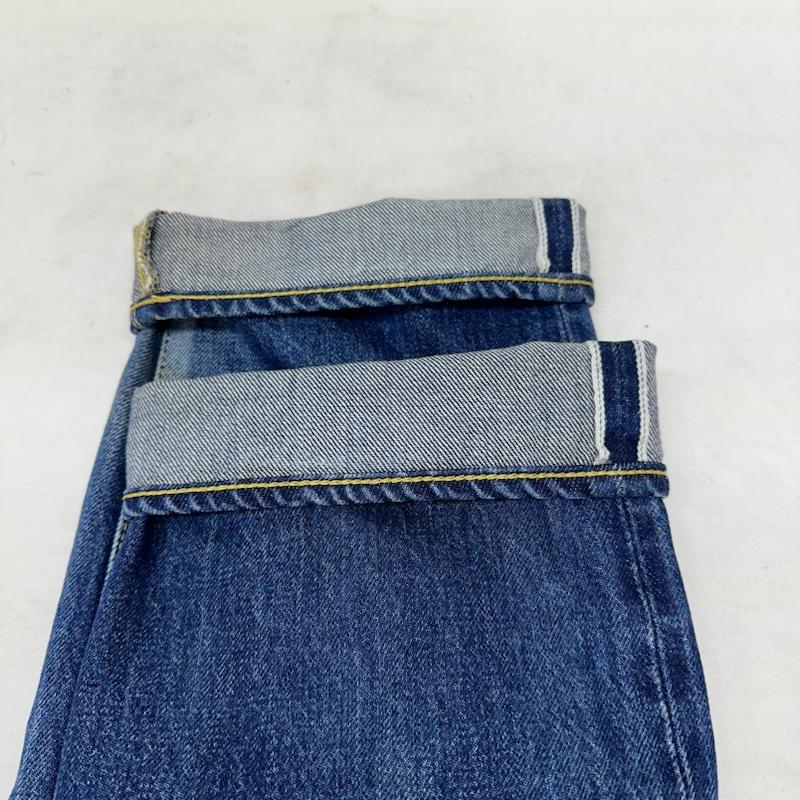 ヴァンソン VANSON パンツ デニム、ジーンズ クロスボーン 刺繍 セルビッチ ダメージ ペイント デニム パンツ レザー NVBL-802 34 インディゴ / インディゴ / Indigo メンズ USED 古着 中古 50127989
